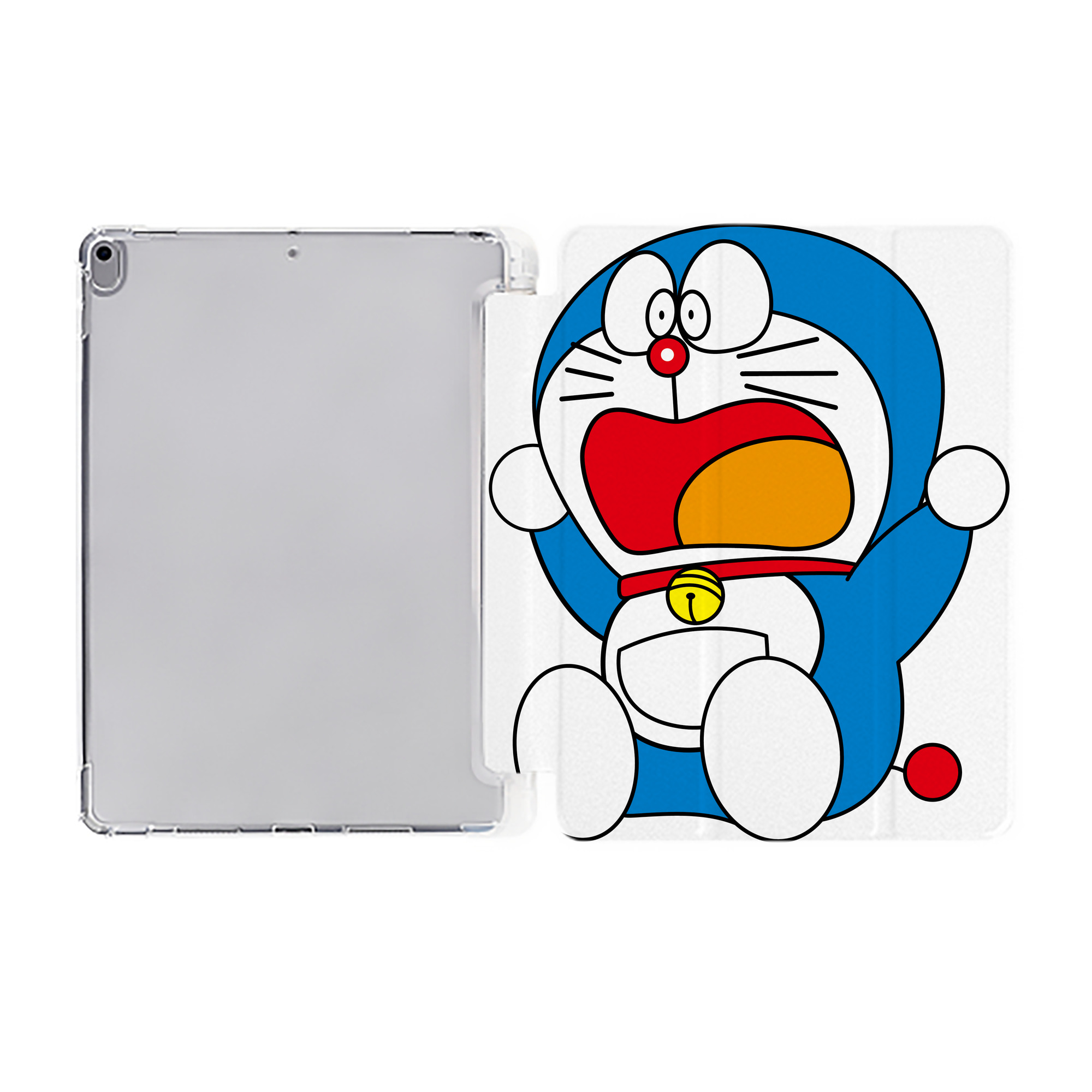 （画像用） ドラえもん Doraemon IPad ケース ペン収納付き 三つ折りスタンド PUレザー×シリコン 対応機種9.5/10.5/10.9インチ